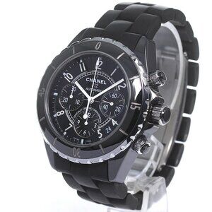CHANEL J12 H0939 Black ceramic chronograph black Dial Automatic Men's_813228
